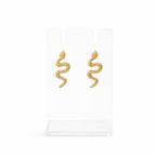 Coiled Serpent Gold Stud Earrings