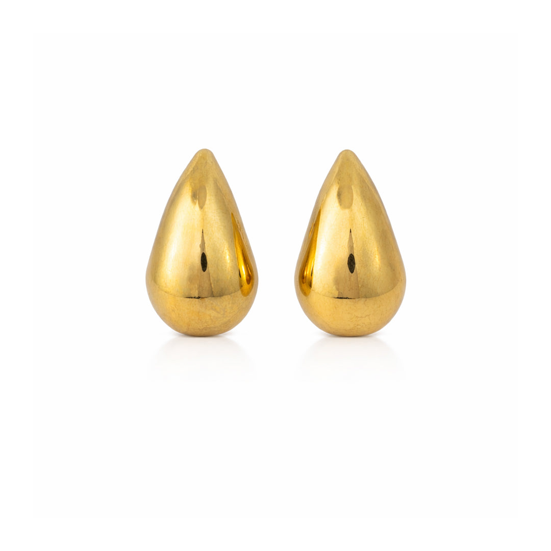 Golden Teardrop Statement Earrings