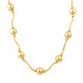 gold ball long Necklaces