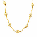 gold ball long Necklaces