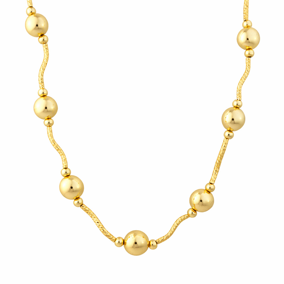 gold ball long Necklaces