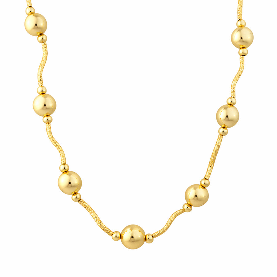 gold ball long Necklaces
