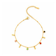 Celeste Infinity Gem Anklet