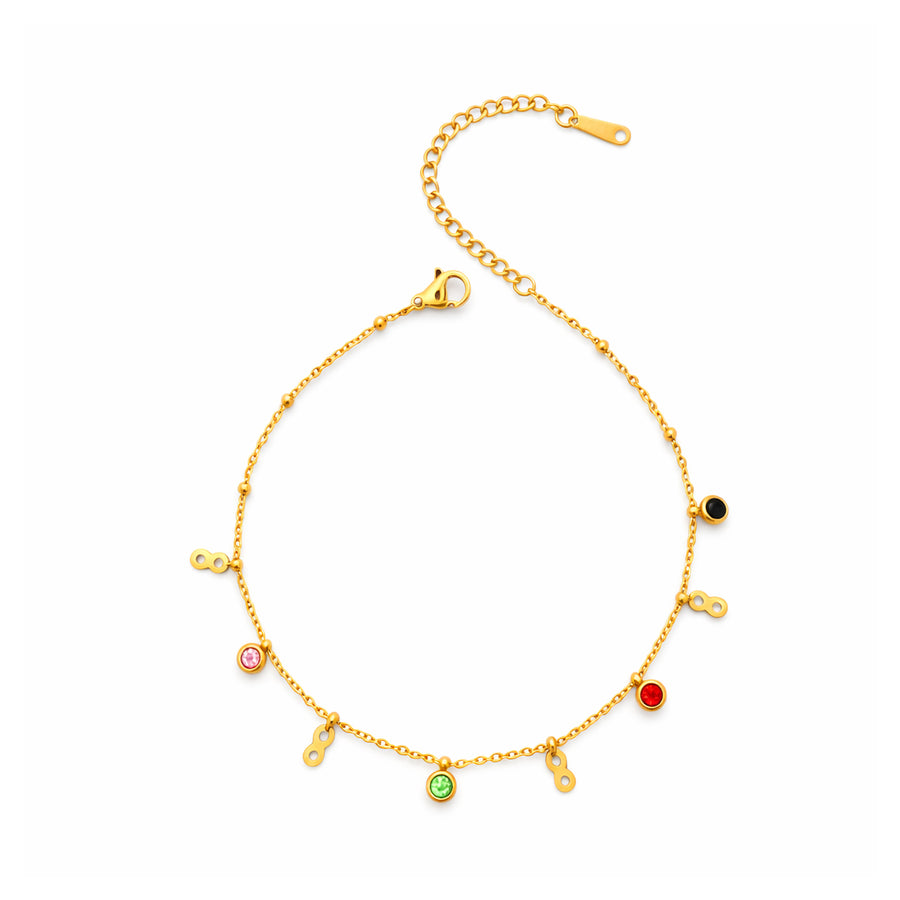 Celeste Infinity Gem Anklet
