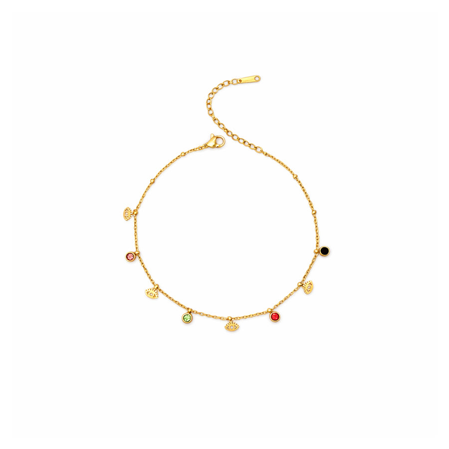 Aurelia Evil Eye Charm Anklet