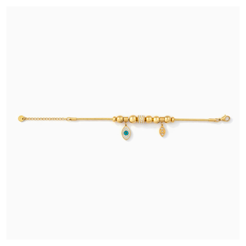 Golden evil eye charm Bracelet