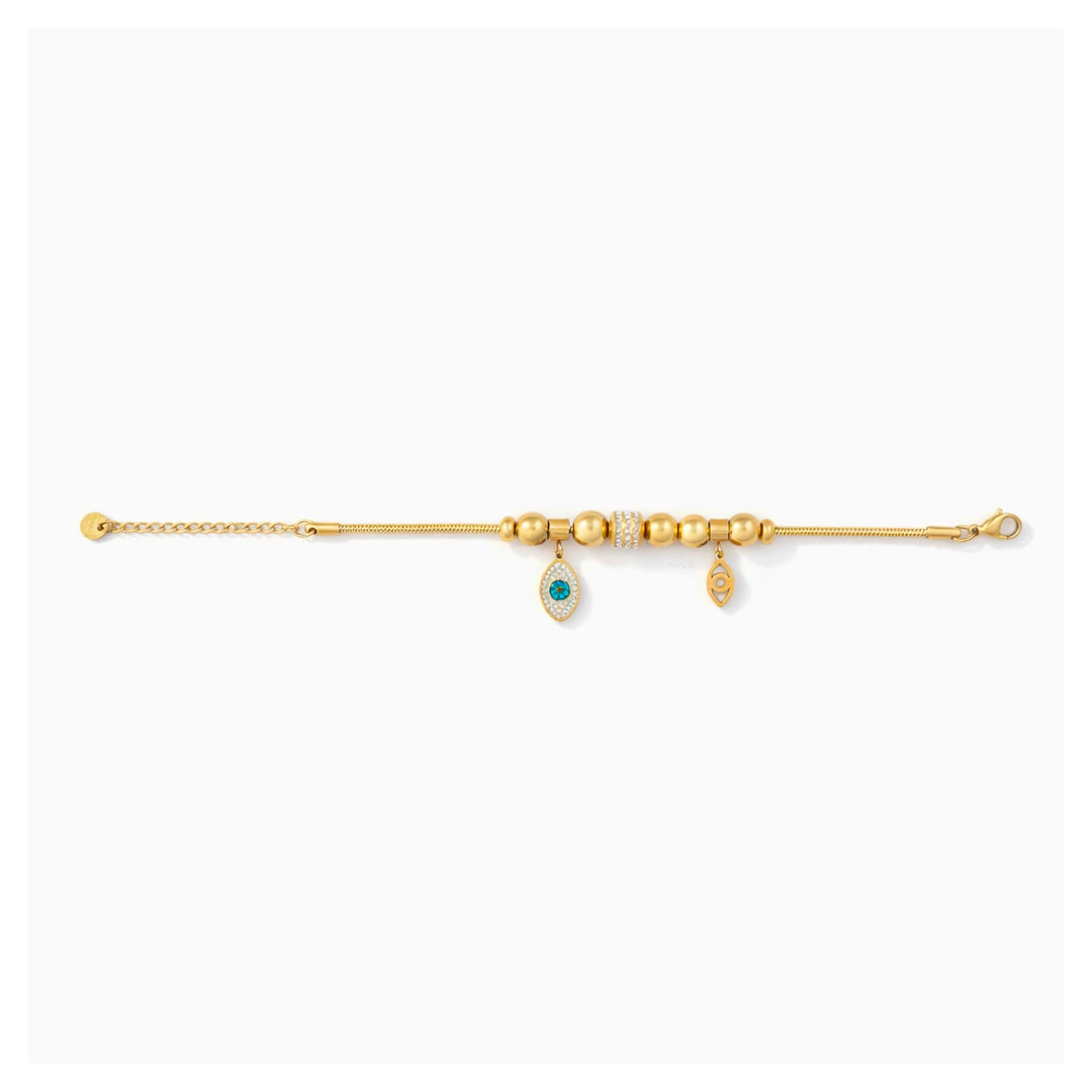 Golden evil eye charm Bracelet