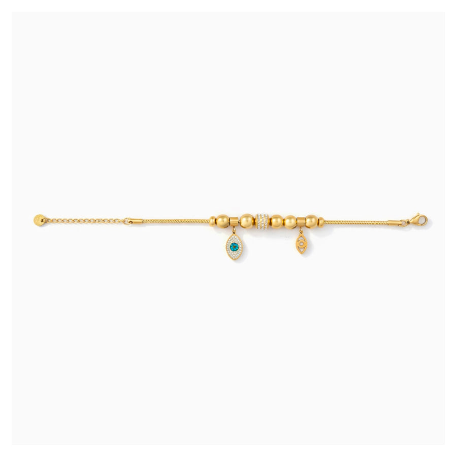 Golden evil eye charm Bracelet