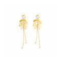 Dual Stone Sculpted Stud Earrings