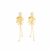 Dual Stone Sculpted Stud Earrings
