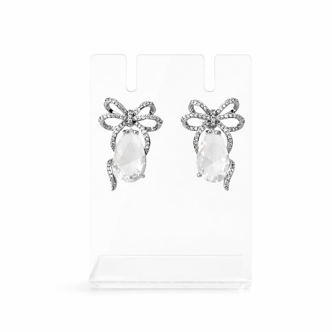Crystal Grace Bow Earrings