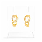 Golden Embrace Crystal Hoop Earrings