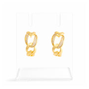 Golden Embrace Crystal Hoop Earrings