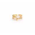 Crystal Duo Adjustable Ring