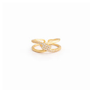 Intertwined Spark Adjustable Ring