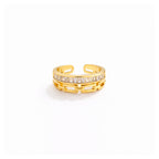 Interlock Crystal Band Ring