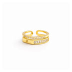 Layered Spark Adjustable Ring