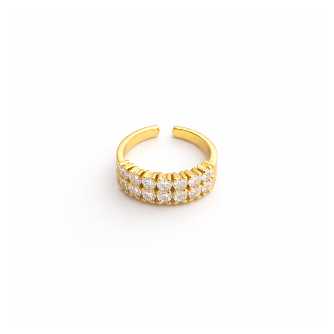 Luxe Crystal Row Ring