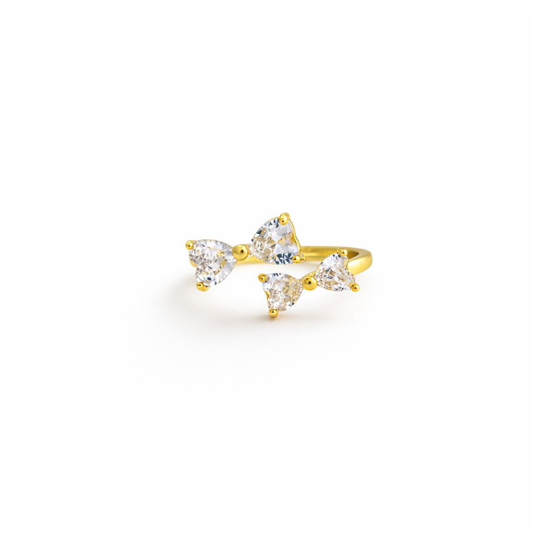 Twin Bow Adjustable Ring