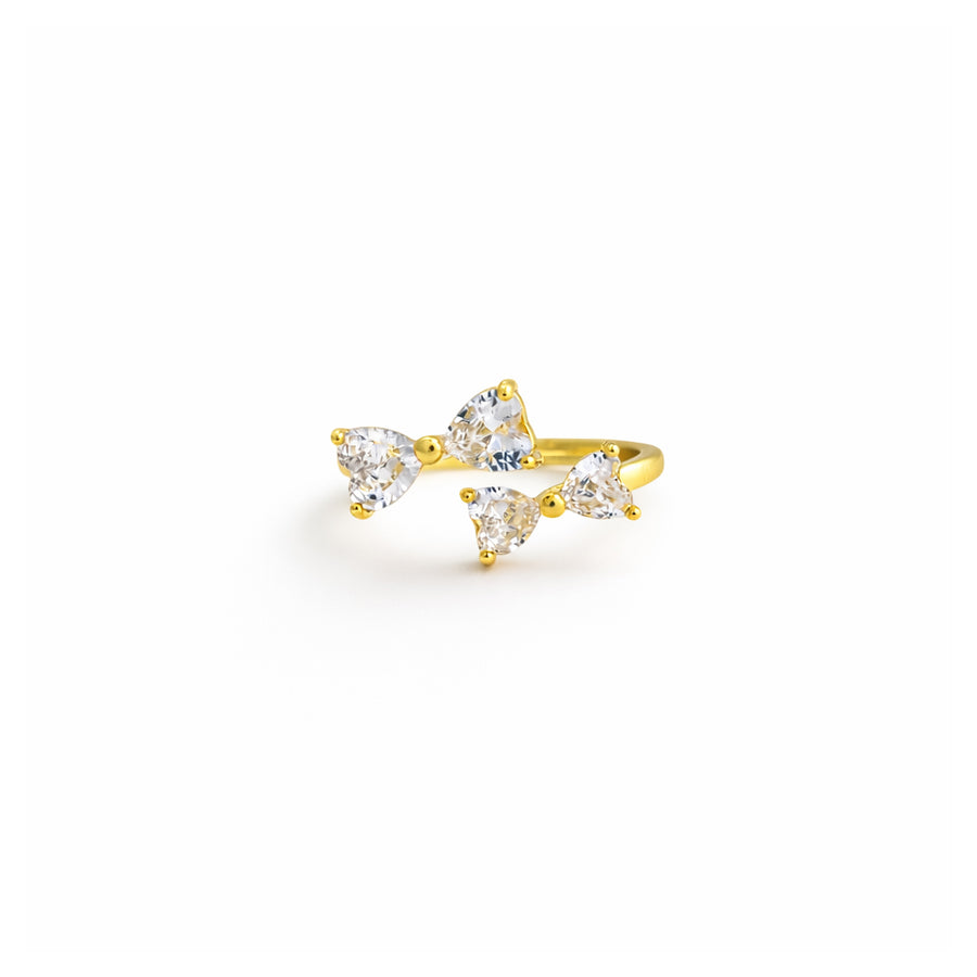 Twin Bow Adjustable Ring