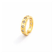 Lustre Royale Crystal Adjustable Ring