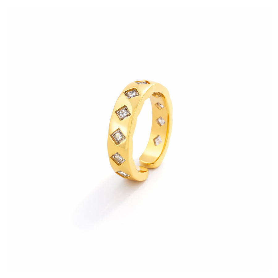 Lustre Royale Crystal Adjustable Ring