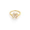 Crystal Bloom Adjustable Ring