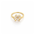 Crystal Bloom Adjustable Ring