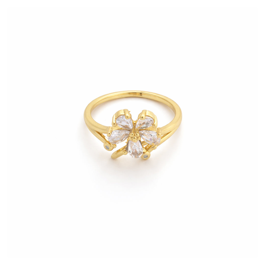 Crystal Bloom Adjustable Ring