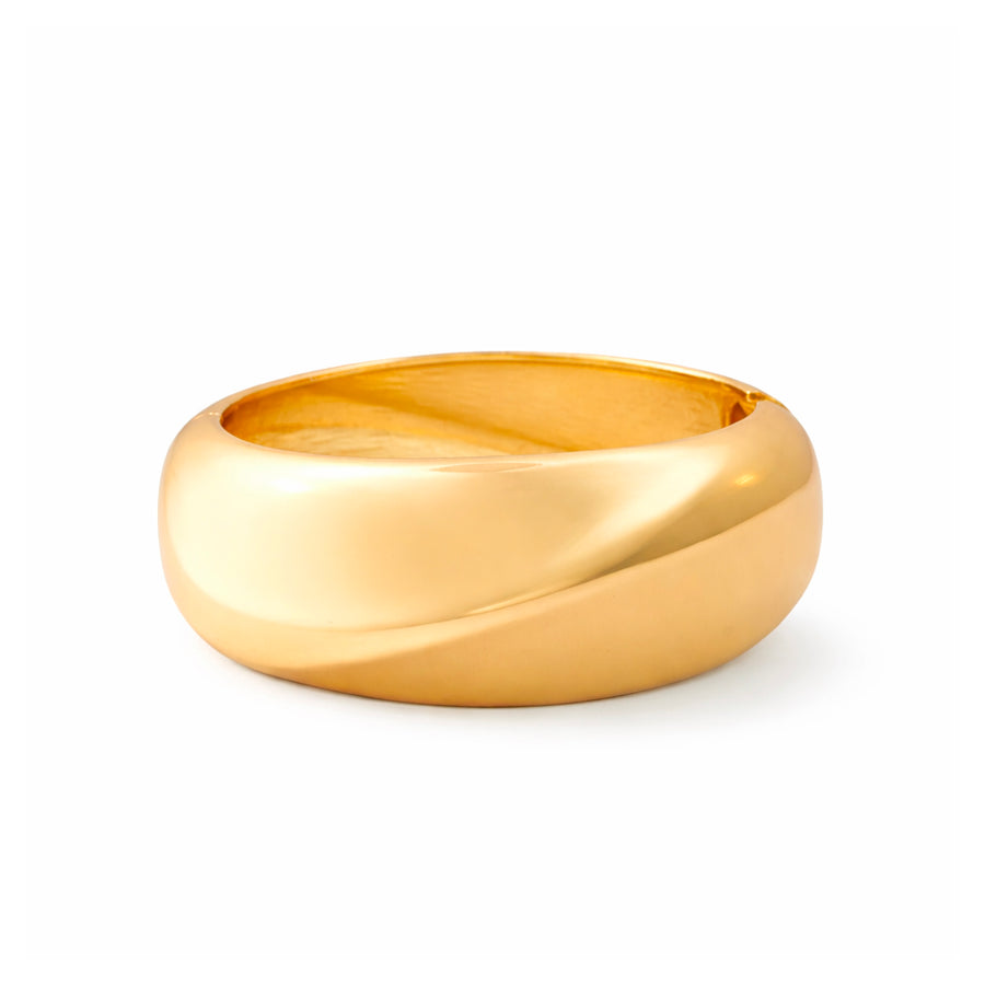 Linea Textured Gold Cuff Bangle