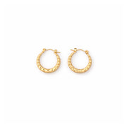 Beaded Ripple Textured Hoop Earrings
