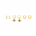 Golden Evil Eye Ear set Earrings