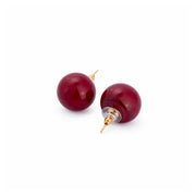 Crimson Pearl Stud Earrings