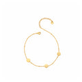Celeste Minimal Gold Disc Anklet