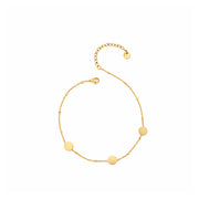 Celeste Minimal Gold Disc Anklet