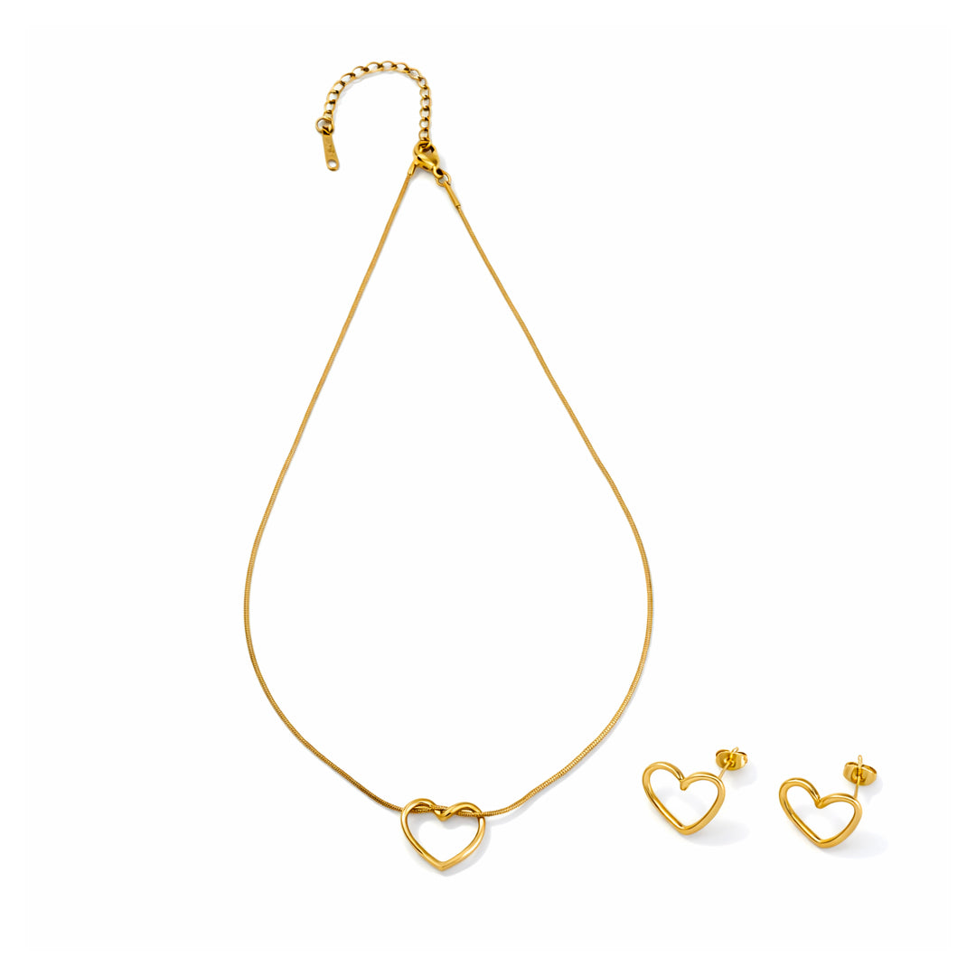 twisted heart Necklaces set