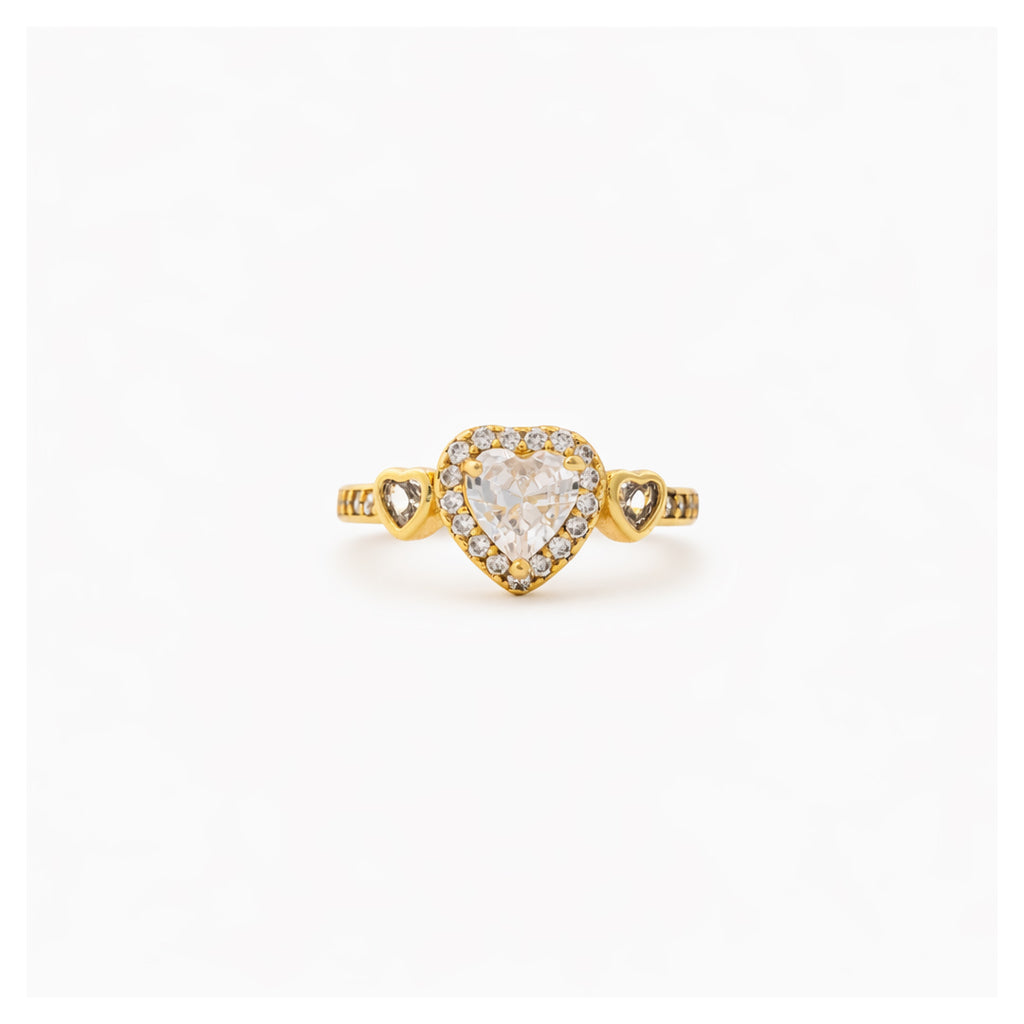 Heart Whisper Crystal Accent Ring