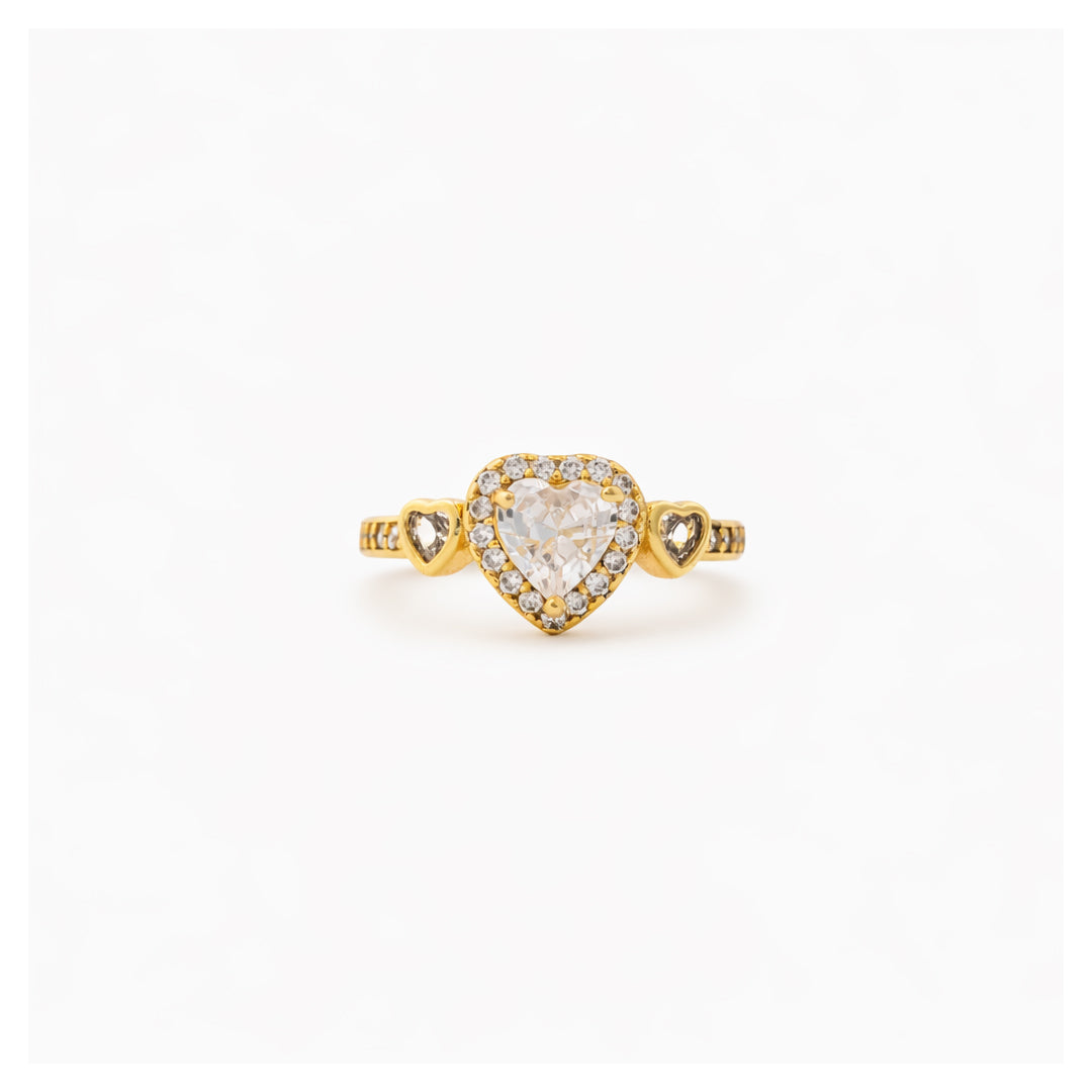 Heart Whisper Crystal Accent Ring