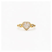 Heart Whisper Crystal Accent Ring