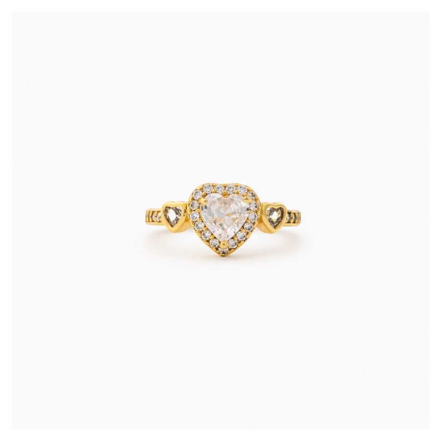 Heart Whisper Crystal Accent Ring