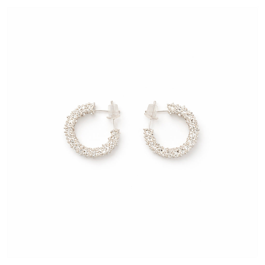 Crystal Cascade C-Hoop Earrings