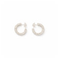 Crystal Cascade C-Hoop Earrings