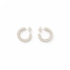 Crystal Cascade C-Hoop Earrings