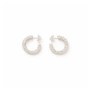 Crystal Cascade C-Hoop Earrings