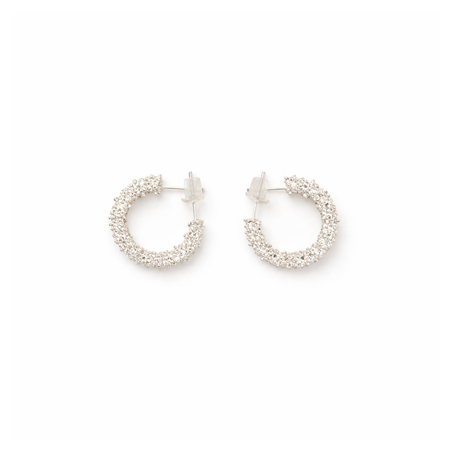 Crystal Cascade C-Hoop Earrings