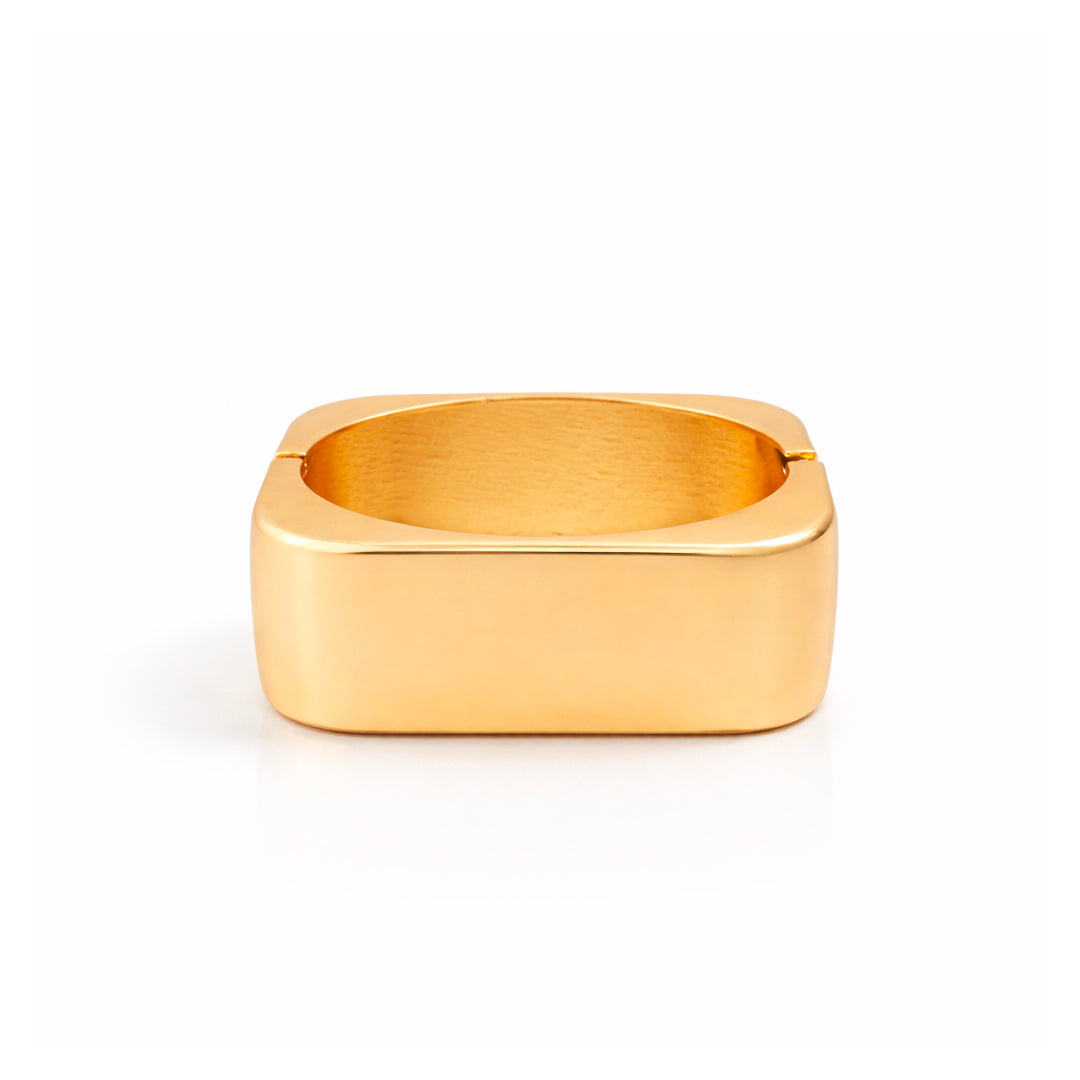 Aurelia Broad Gold Statement Bangle