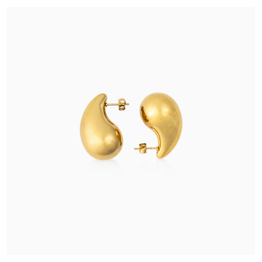 Golden Teardrop Statement Earrings