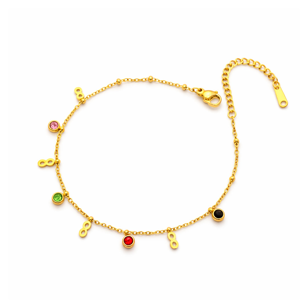 Celeste Infinity Gem Anklet