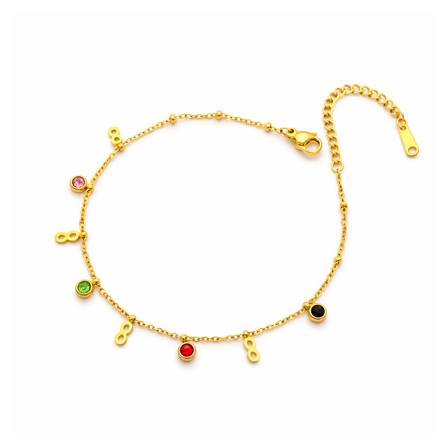Celeste Infinity Gem Anklet