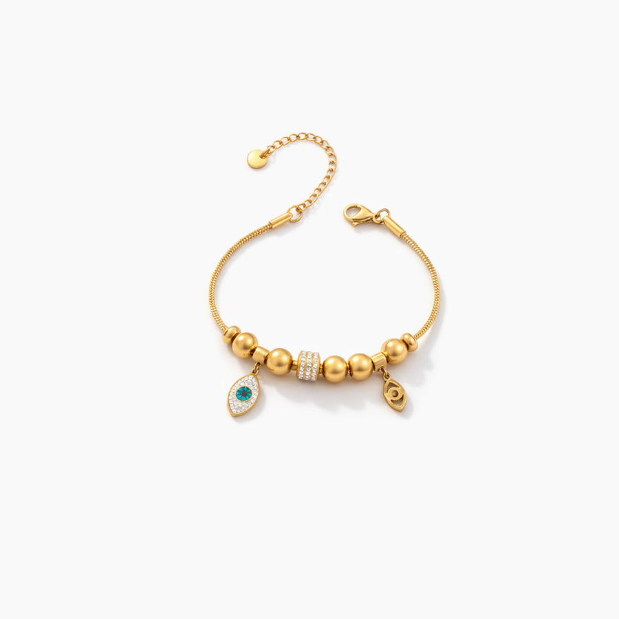 Golden evil eye charm Bracelet